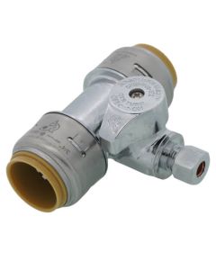 3/4" Sharkbite Max x 3/4" Sharkbite Max x 1/4" Compression Tee Stop (Lead Free)