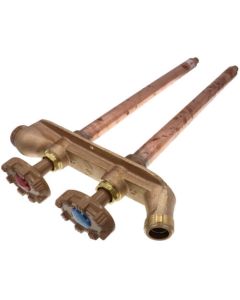 Model V22 12, 1/2" Expansion PEX Inlet Vertical Hot & Cold Anti-Siphon Wall Faucet w/ Metal Handle
