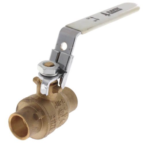 1/2" Full Port Sweat Ball Valve w/ Latch Lock Handle (Lead Free)