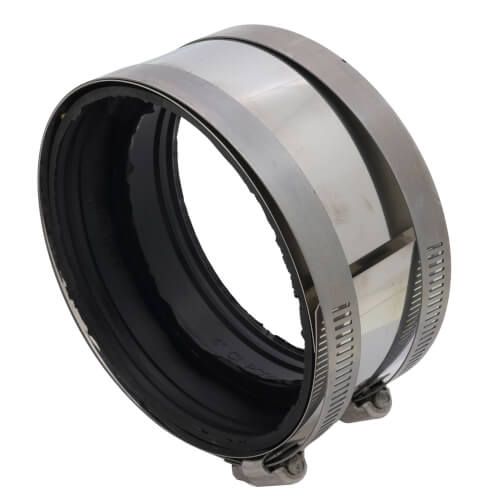 4" x 4" No Hub Transition Coupling (Cast Iron to PVC, Steel or Extra-Heavy Cast Iron)